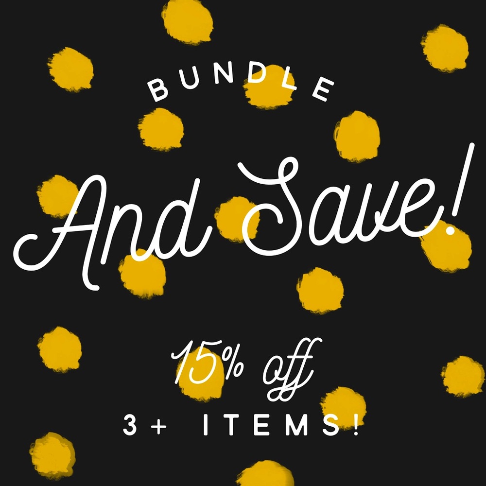15% off 3+ items!